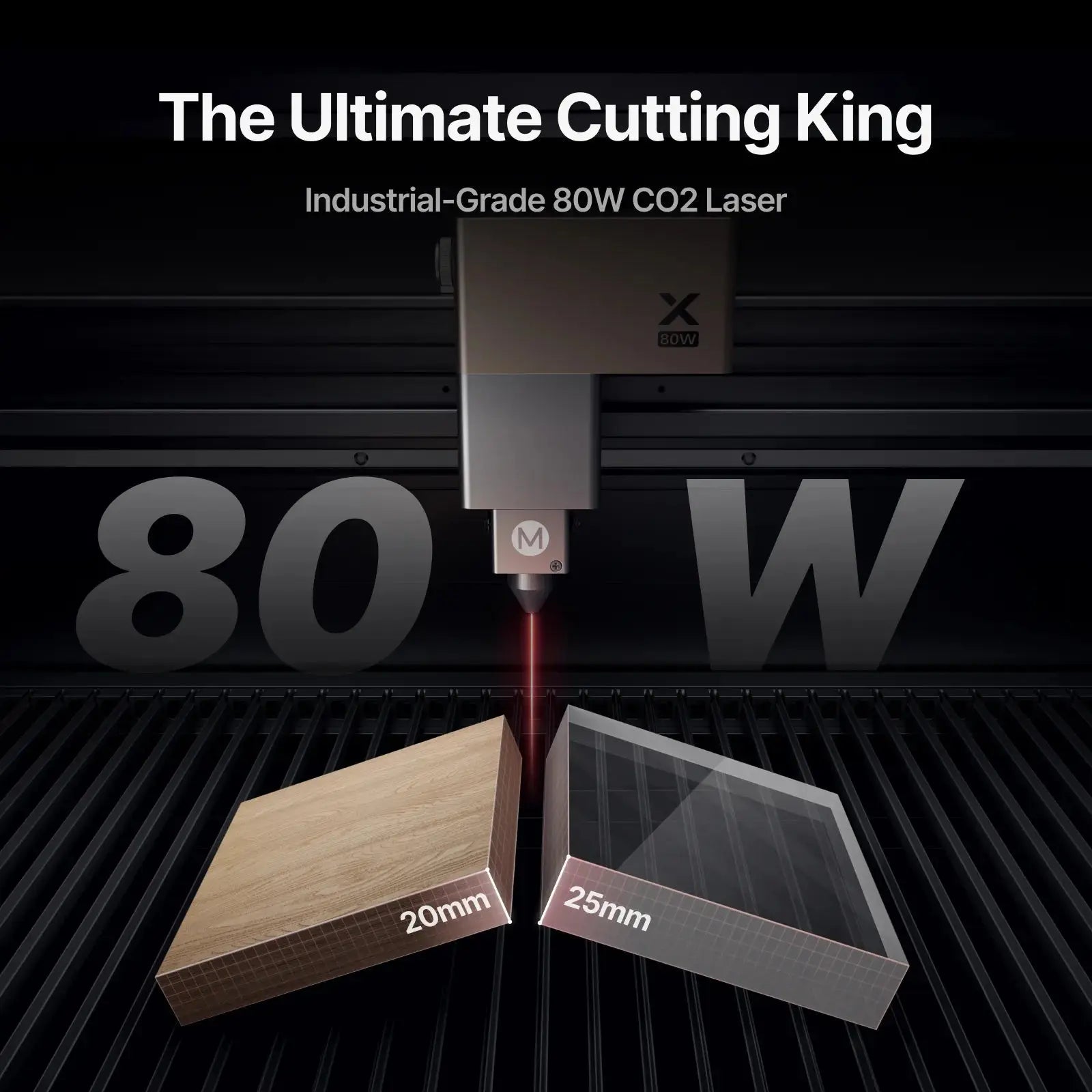xTool P3 80W CO2 Laser Cutter & Engraver with Intelligent Automation Pixel Burn Laser Blanks