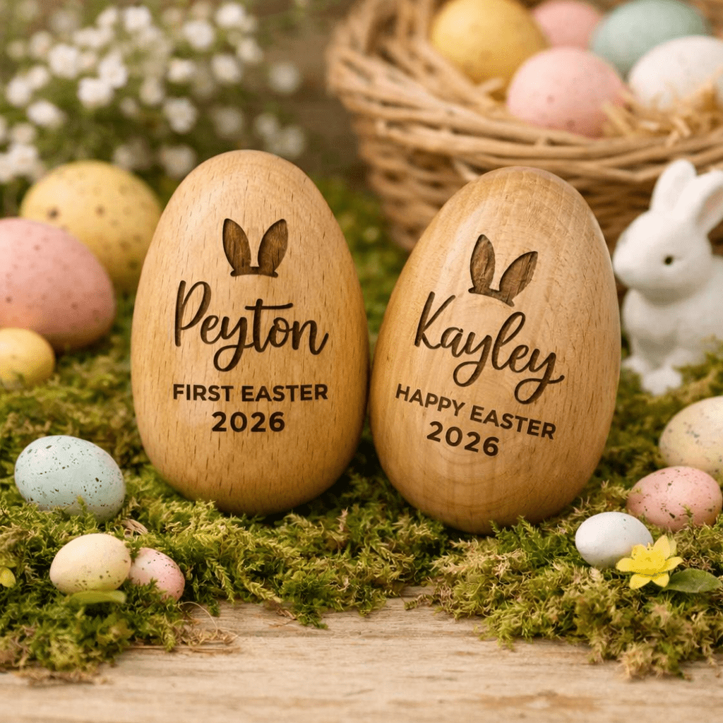 Personalised Wooden Easter Egg Keepsake - Pixel Burn Custom Laser Creations