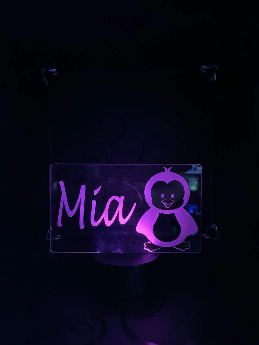 Personalised Led Night Light - Pixel Burn Custom Laser Creations