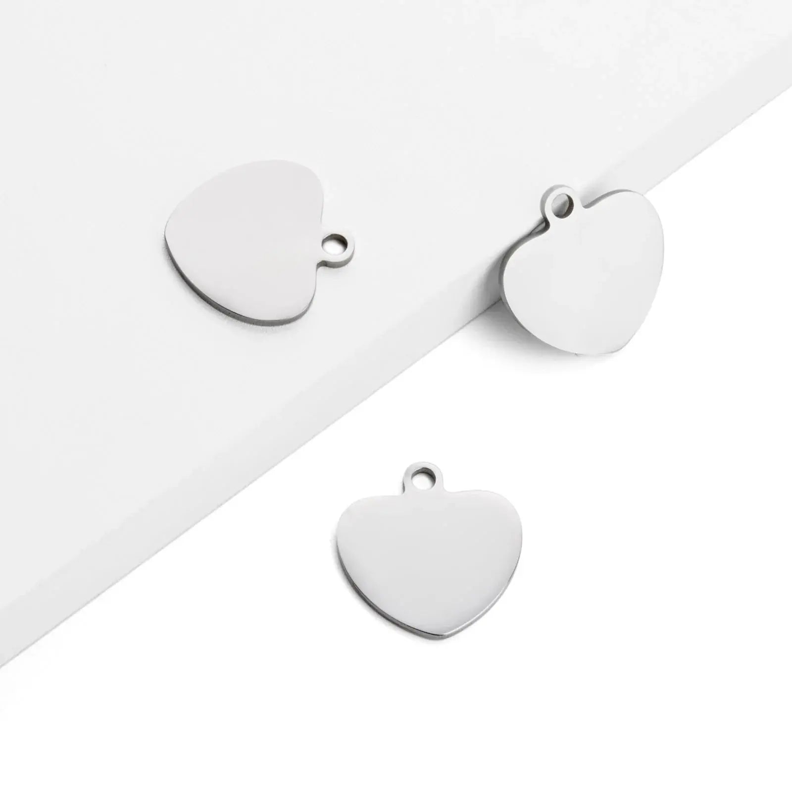 Stainless Steel Heart Keychain (10pcs) Pixel Burn Laser Blanks