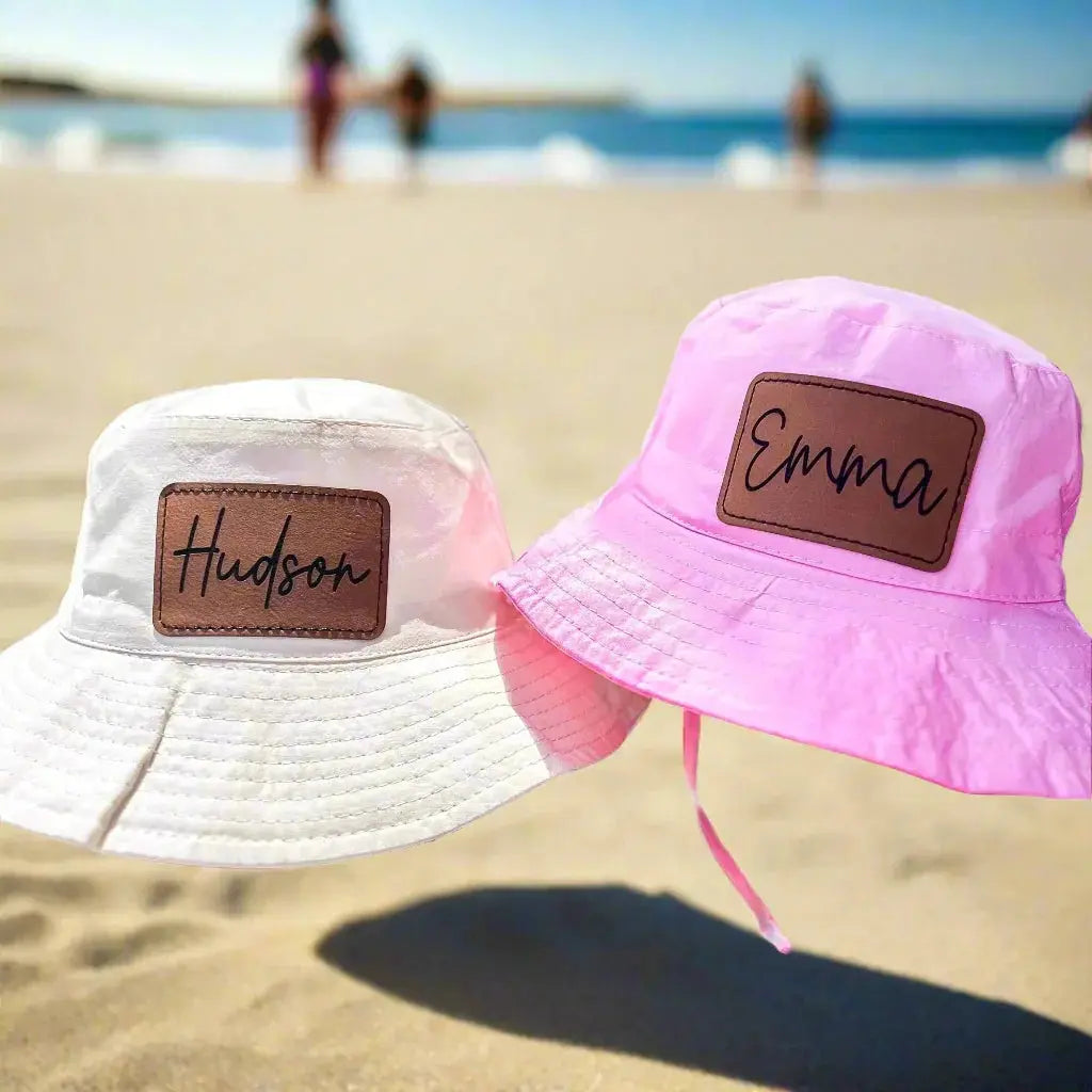 Personalised Kids Bucket Hat Pixel Burn Custom Laser Creations