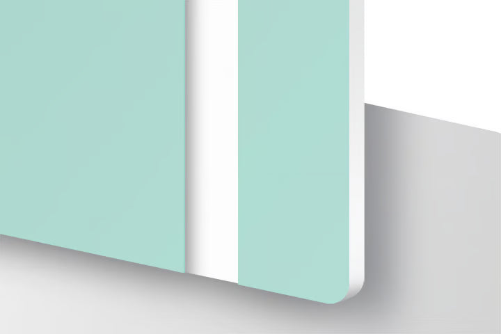 Pixel Burn DuoTone™ Powder Blue / White Engraving Laminate – 1.6mm - Pixel Burn Custom Laser Creations