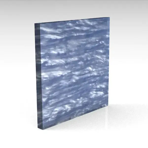 Blue Pearl Finish Acrylic Pixel Burn Laser Blanks