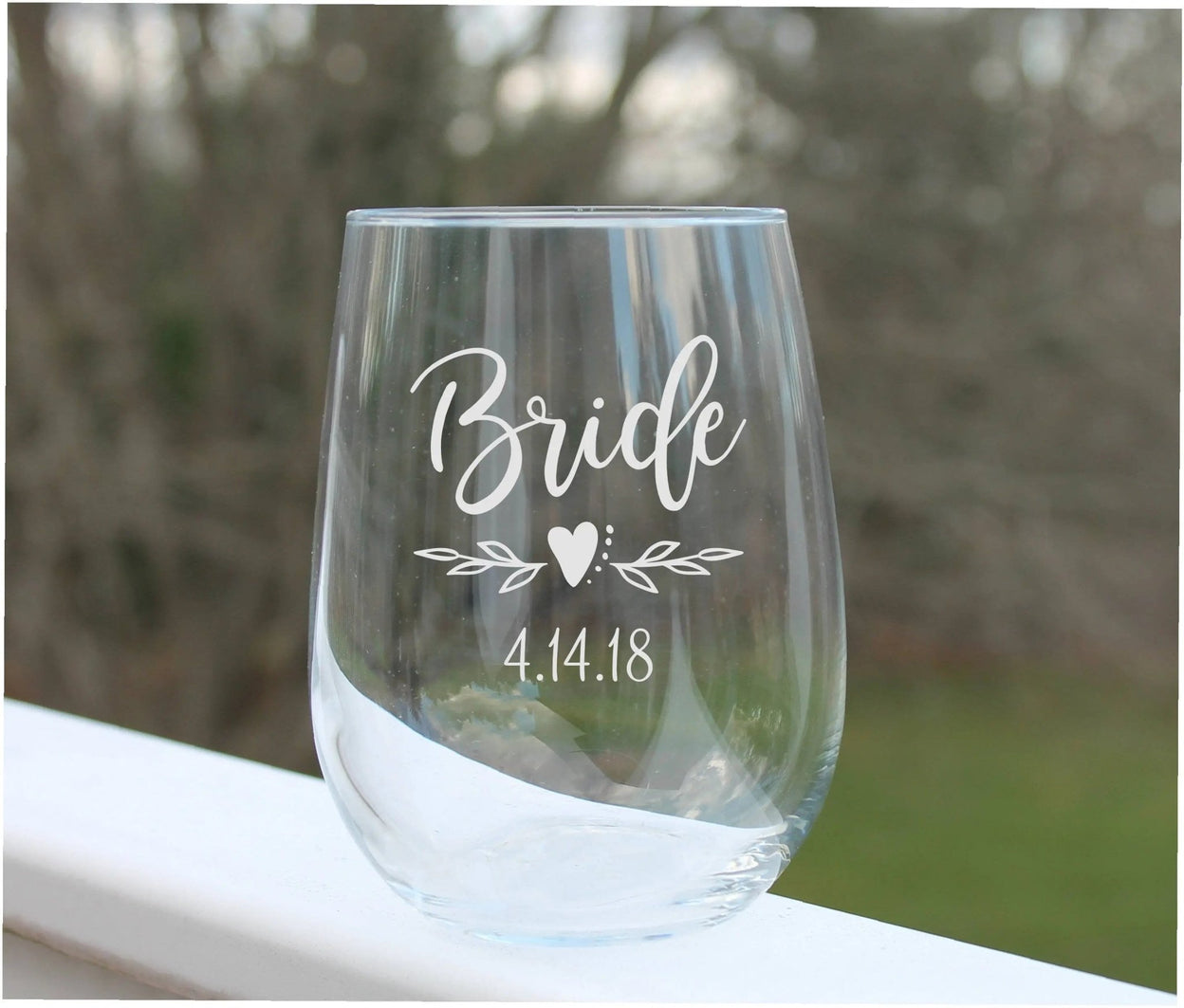 Engraved Wine Glasses Acrylic