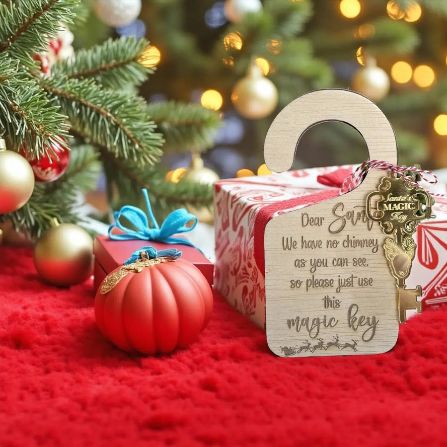 Personalised Santa Magic Key - Pixel Burn Custom Laser Creations