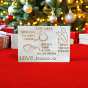 Personalised Santa Treat Board Pixel Burn Custom Laser Creations