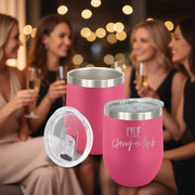 Insulated Wine Tumbler – “Classy As F*ck” with Name Pixel Burn Custom Laser Creations