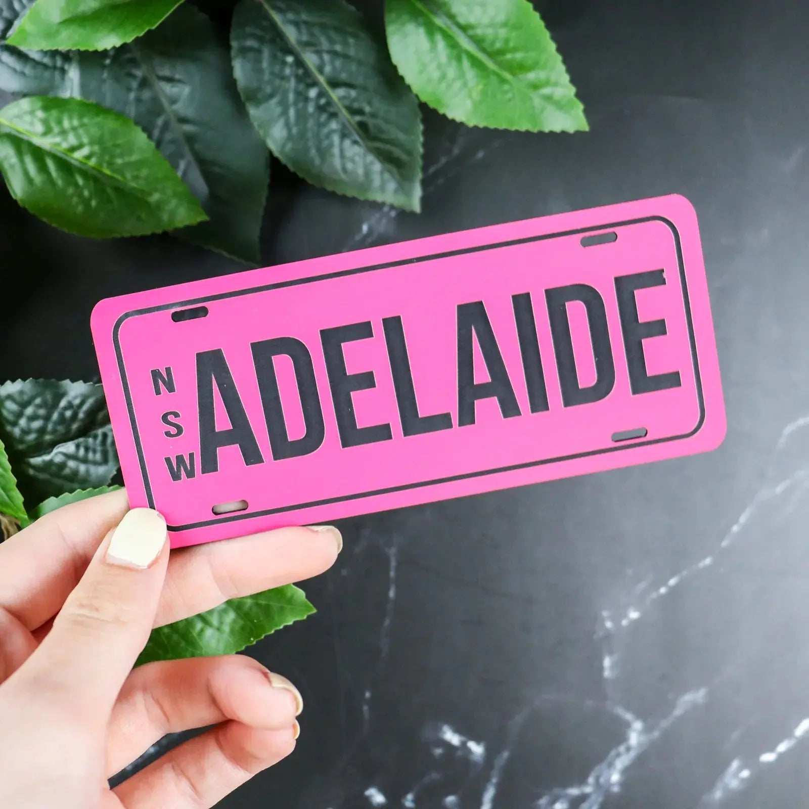 PlateIt Kids Engraved Licence Plate for Bikes and Ride on Cars Pixel Burn