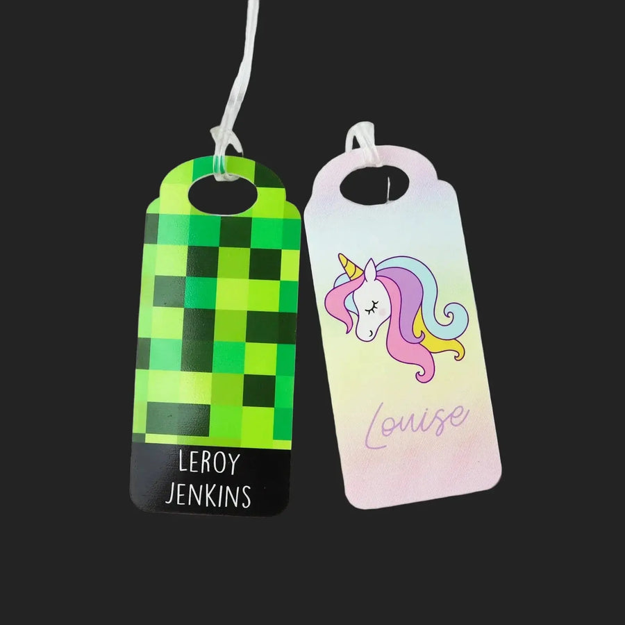 Personalised Double Sided Bag Tags - Pixel Burn Custom Laser Creations