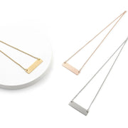 Stainless Steel Bar Necklace Pixel Burn Custom Laser Creations