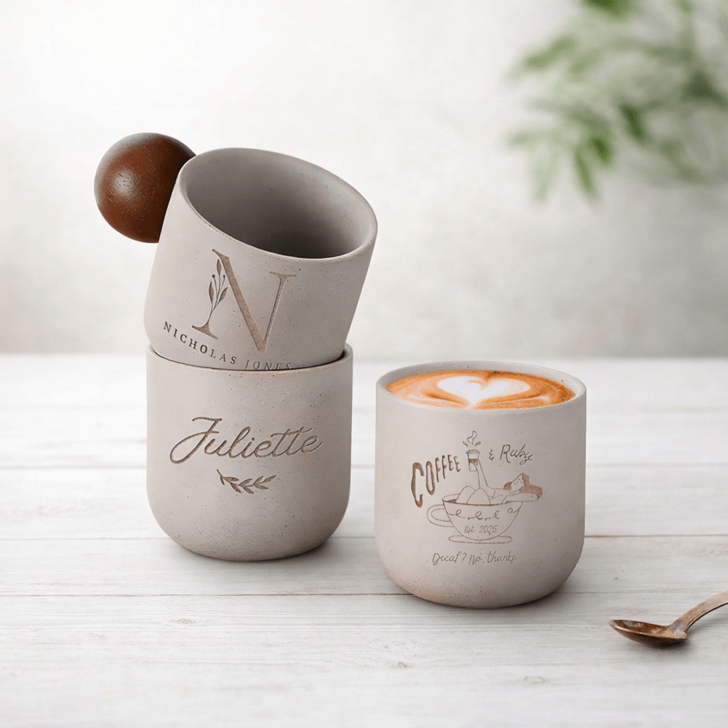 Personalised Engraved Ceramic Mug - Pixel Burn Custom Laser Creations