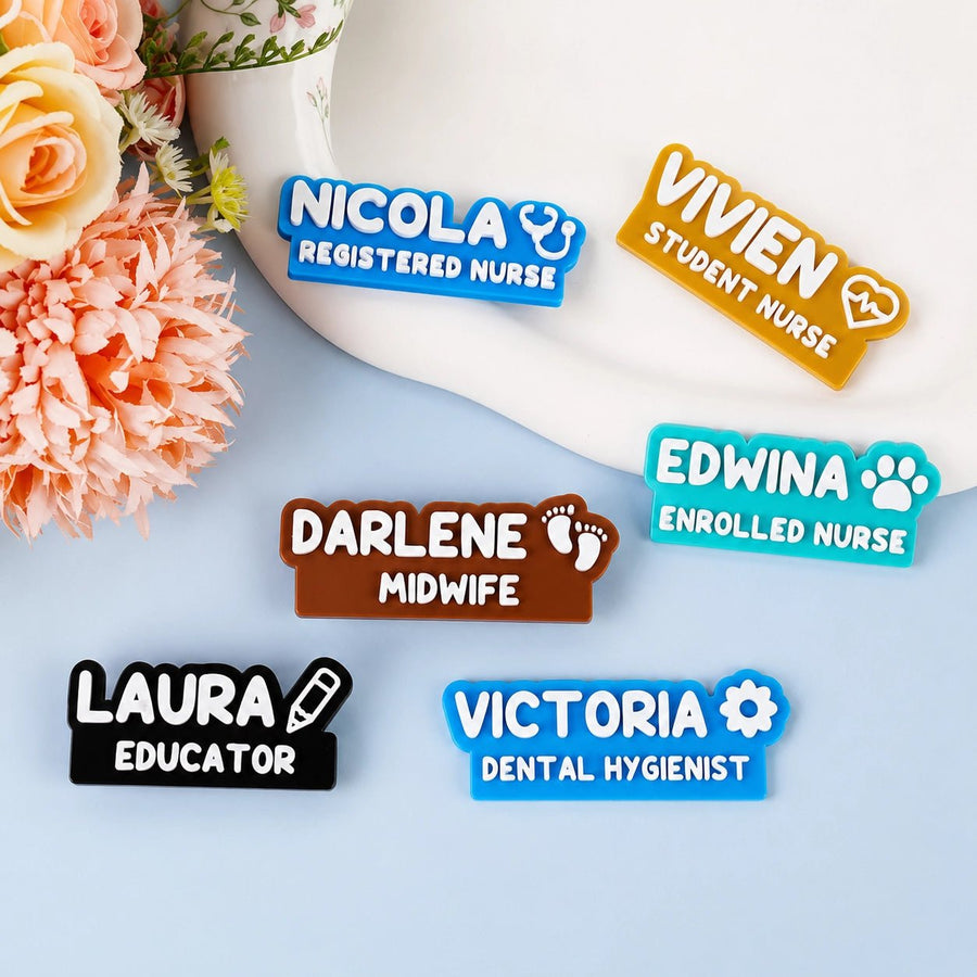 Custom Acrylic Name Badge Personalised - Pixel Burn Custom Laser Creations