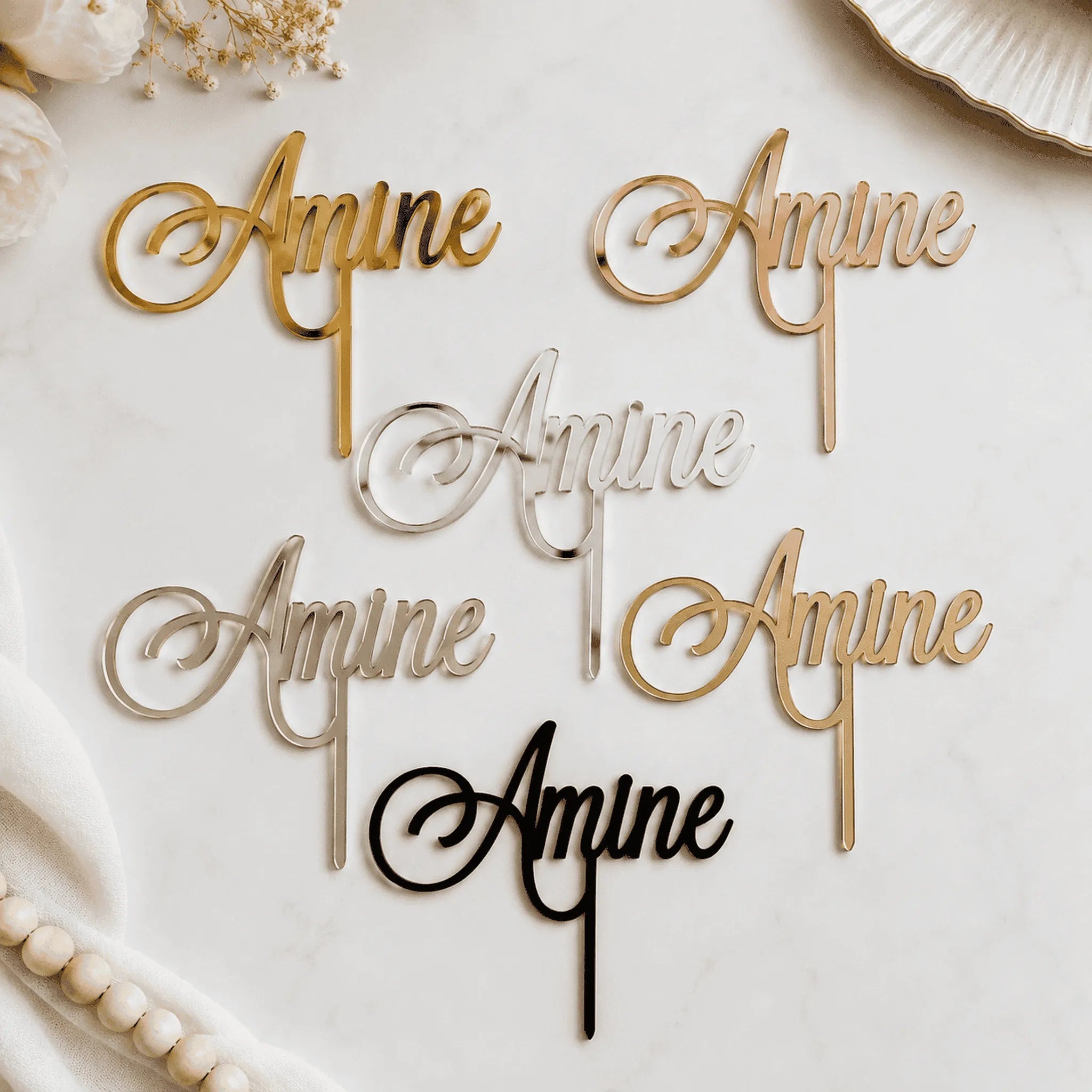 Custom Personalised Cake Topper - Pixel Burn Custom Laser Creations