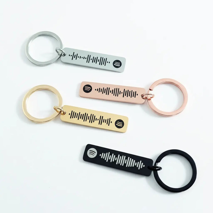 Spotify Custom Song Code Keychain - Pixel Burn Custom Laser Creations