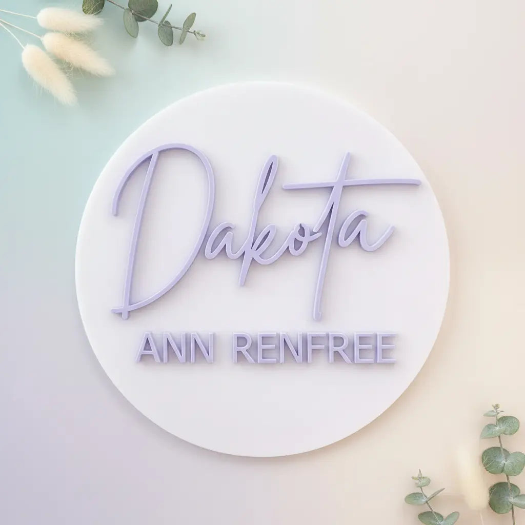 Personalised Birth Announcement Plaque - Pixel Burn Custom Laser Creations