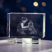 Personalised 3D Crystal Photo Keepsake - Pixel Burn Custom Laser Creations