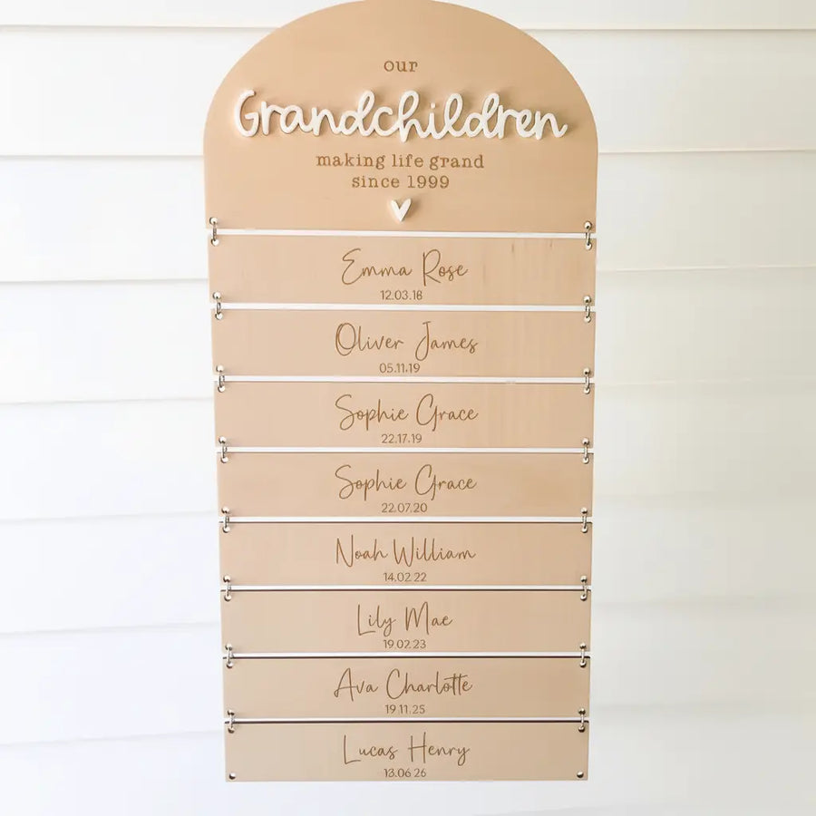 Personalised Our Grandchildren Sign - Pixel Burn Custom Laser Creations