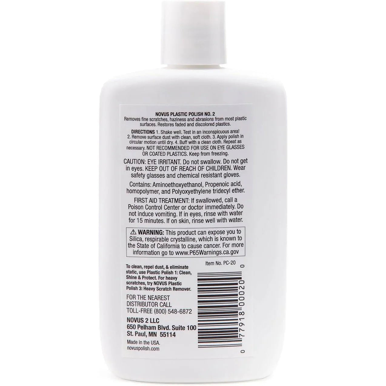 NOVUS 2 Fine Scratch Remover – Plastic Polish (8oz) - Pixel Burn Custom Laser Creations