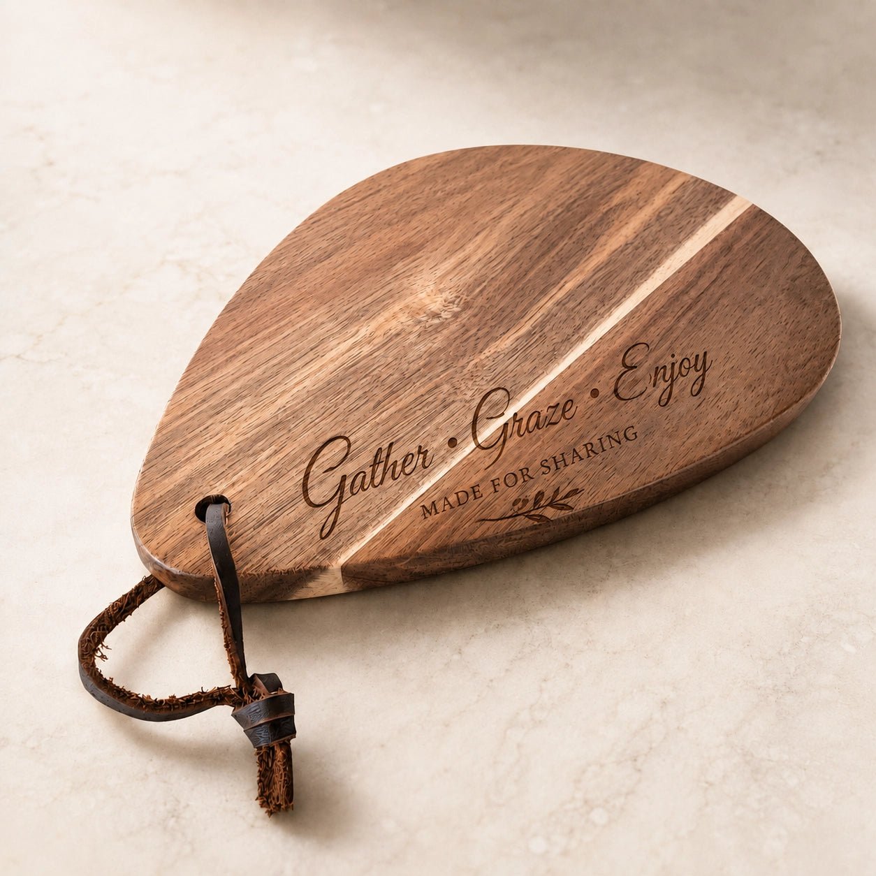 Personalised Acacia Cheese Board Small - Pixel Burn Custom Laser Creations