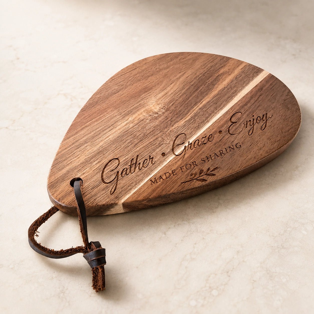 Personalised Acacia Cheese Board Small - Pixel Burn Custom Laser Creations