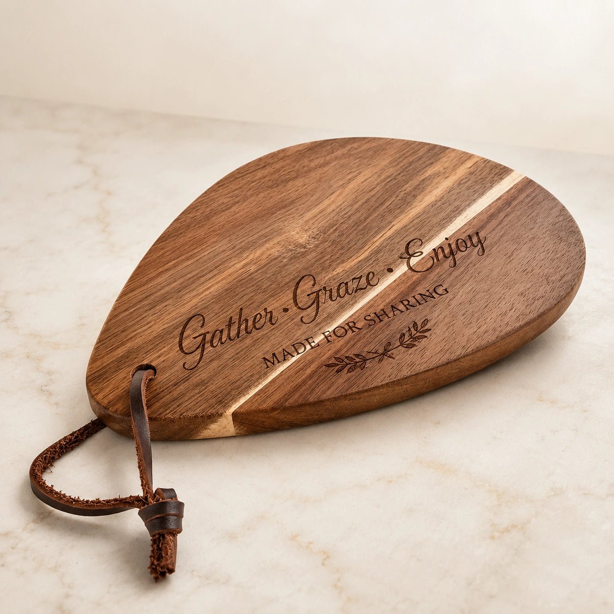 Personalised Acacia Cheese Board Small - Pixel Burn Custom Laser Creations