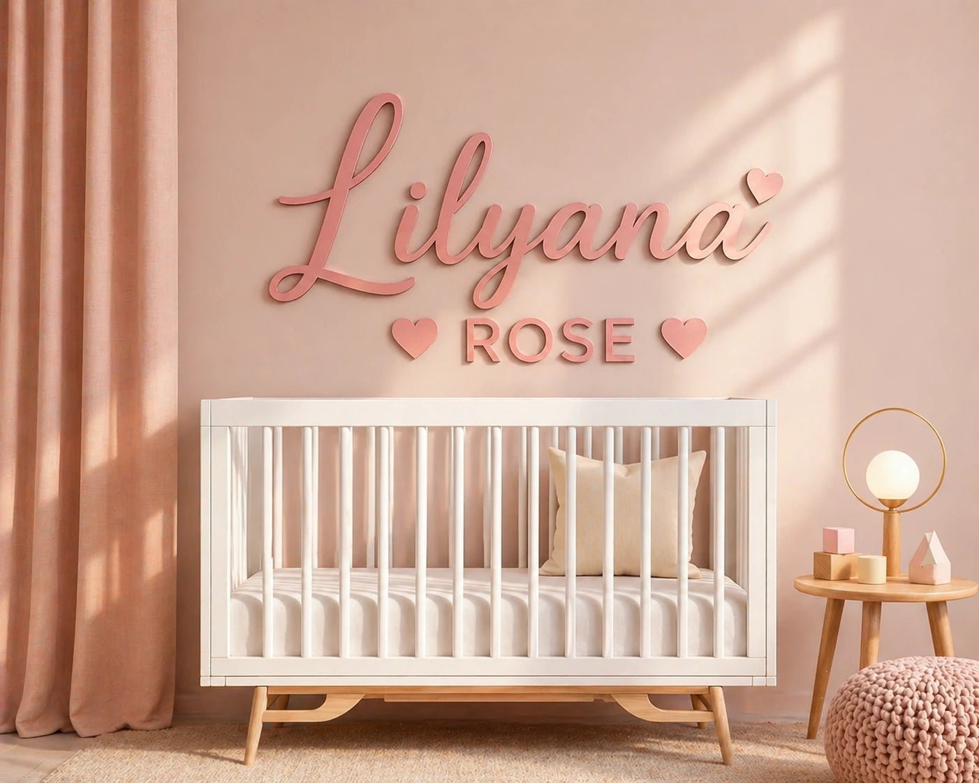 Personalised Acrylic Nursery Name Sign - Pixel Burn Custom Laser Creations