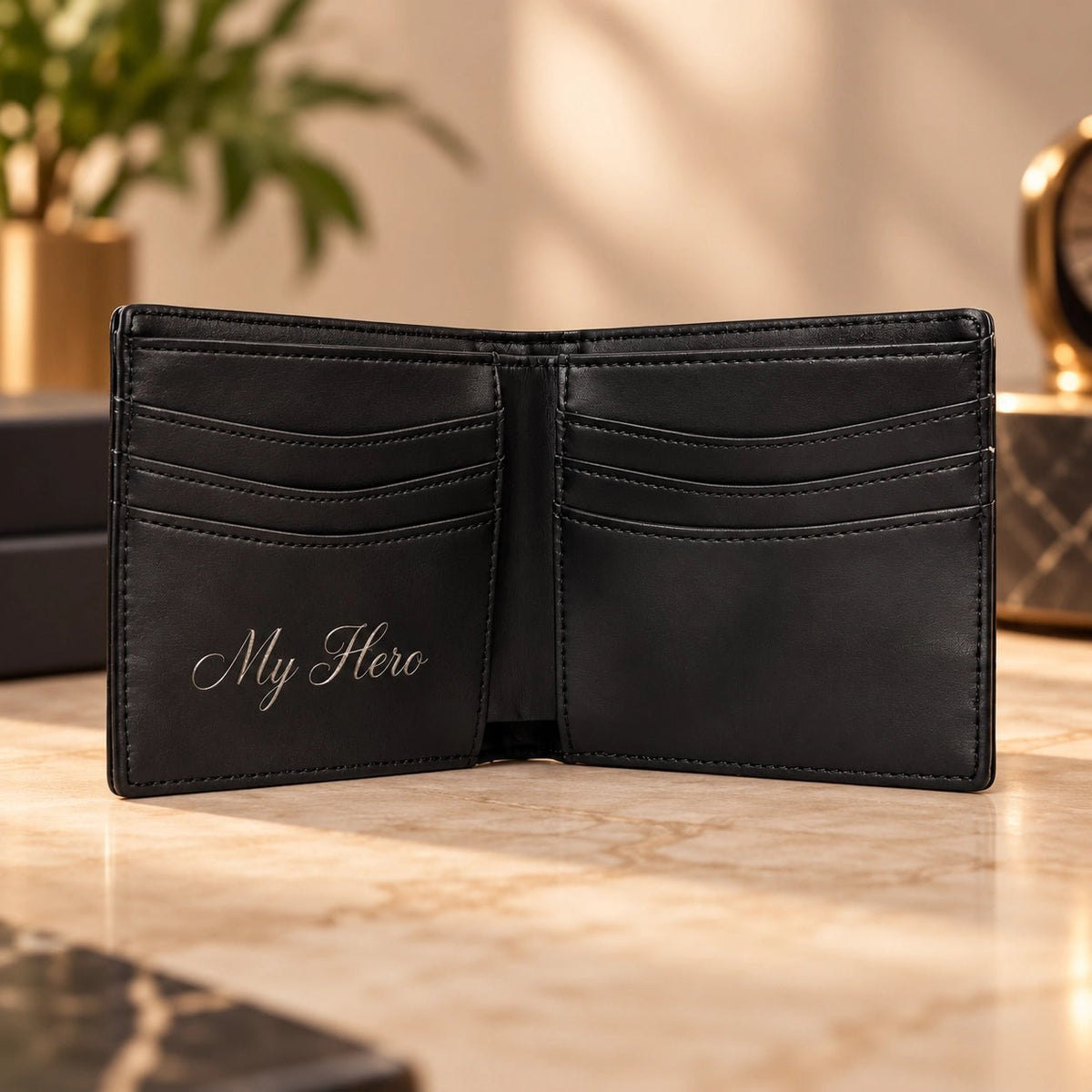 Personalised Black RFID Wallet - Pixel Burn Custom Laser Creations