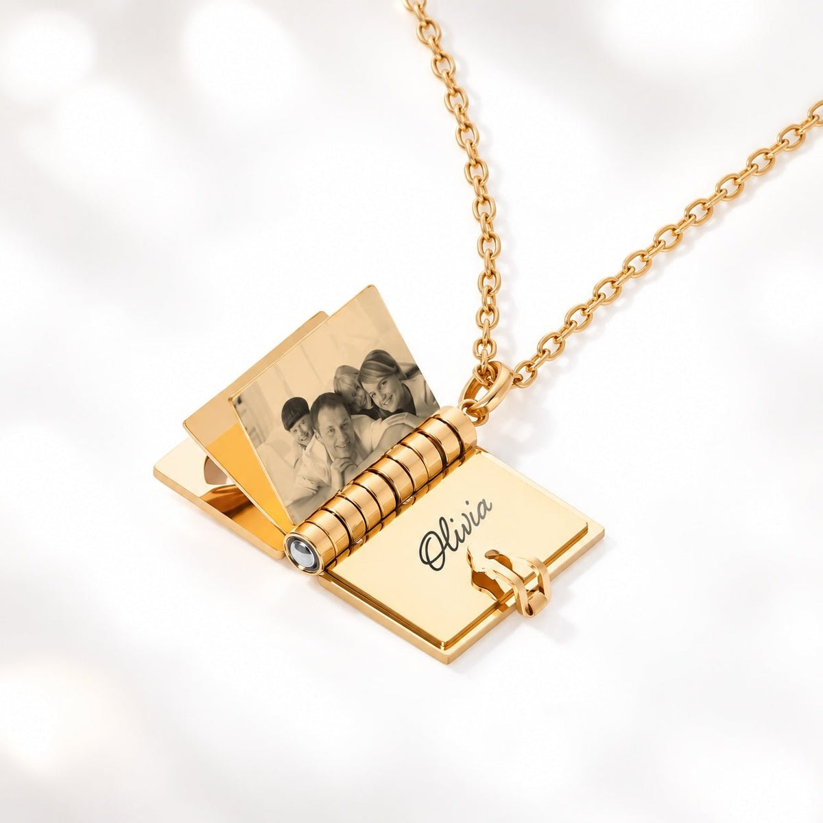 Personalised Book Locket Necklace - Pixel Burn Custom Laser Creations