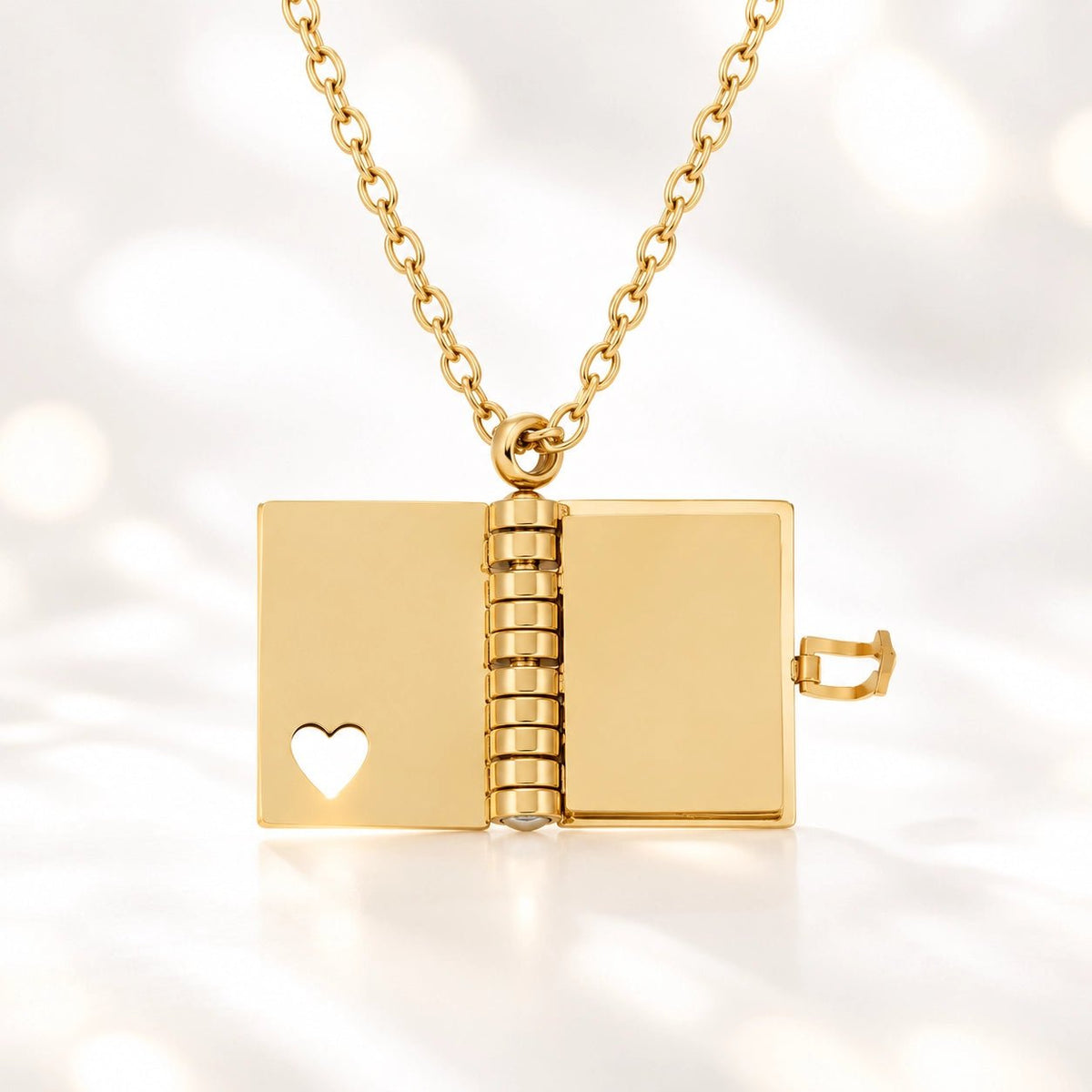 Personalised Book Locket Necklace - Pixel Burn Custom Laser Creations