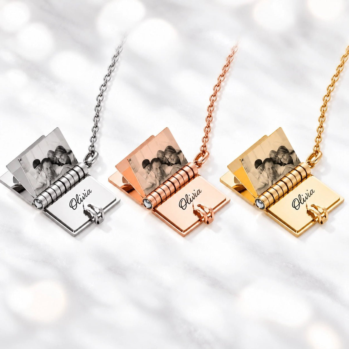 Personalised Book Locket Necklace - Pixel Burn Custom Laser Creations