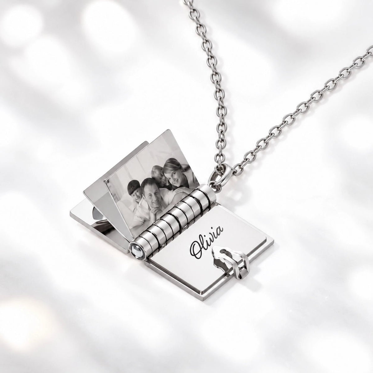 Personalised Book Locket Necklace - Pixel Burn Custom Laser Creations