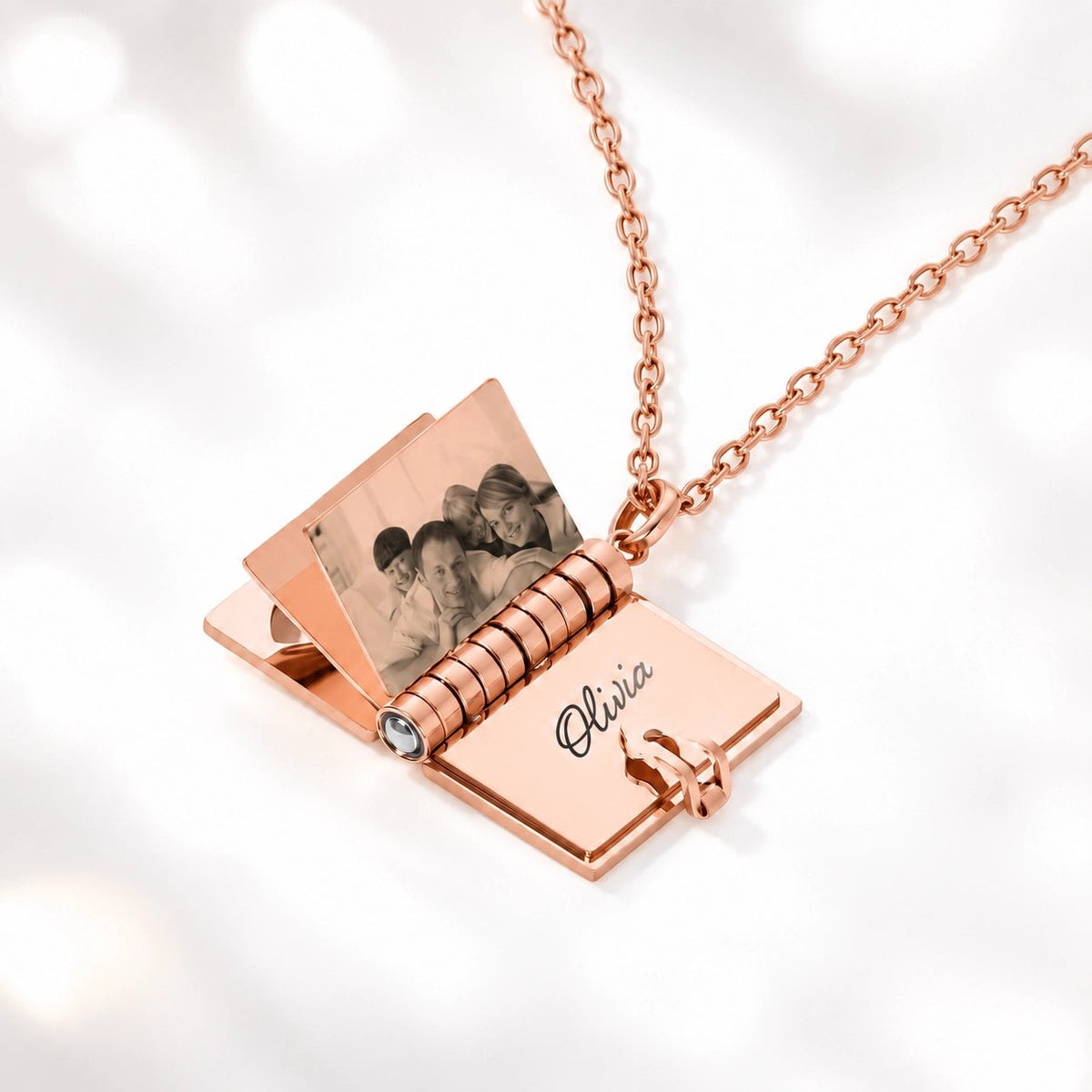 Personalised Book Locket Necklace - Pixel Burn Custom Laser Creations