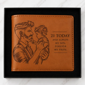 Personalised Brown RFID Wallet - Pixel Burn Custom Laser Creations