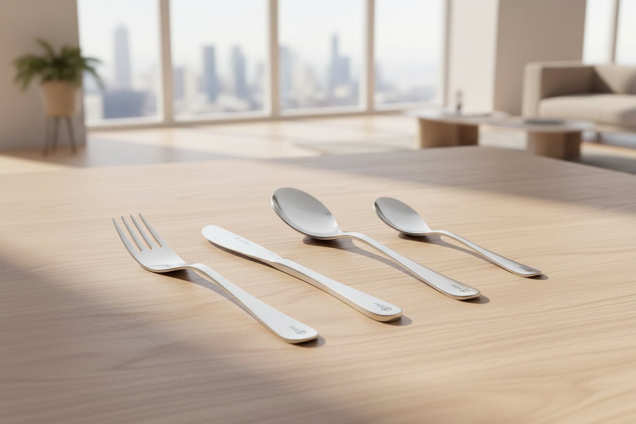 Personalised Children's Stainless Steel Cutlery Set - Pixel Burn Custom Laser Creations