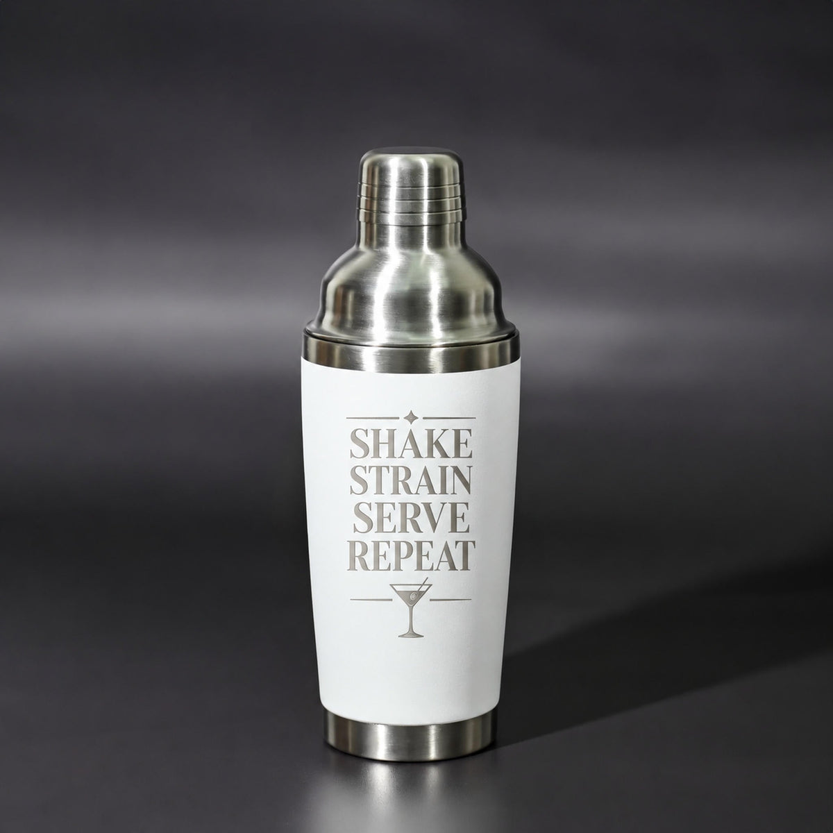 Personalised Cocktail Shaker - Pixel Burn Custom Laser Creations