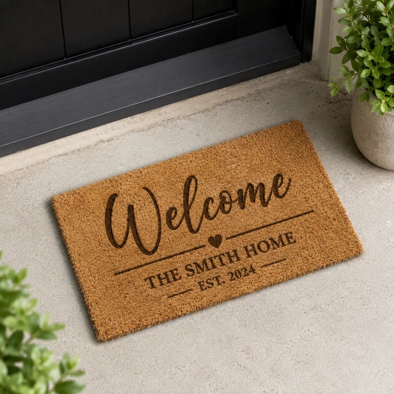 Personalised Coir Doormat - Pixel Burn Custom Laser Creations
