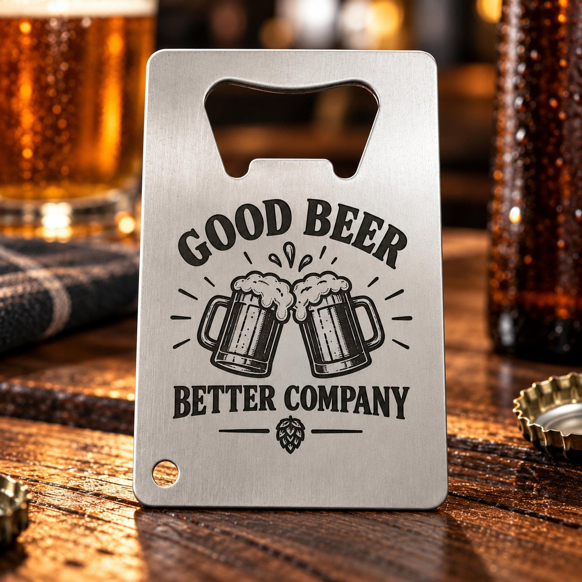 Personalised Credit Card Bottle Opener - Pixel Burn Custom Laser Creations