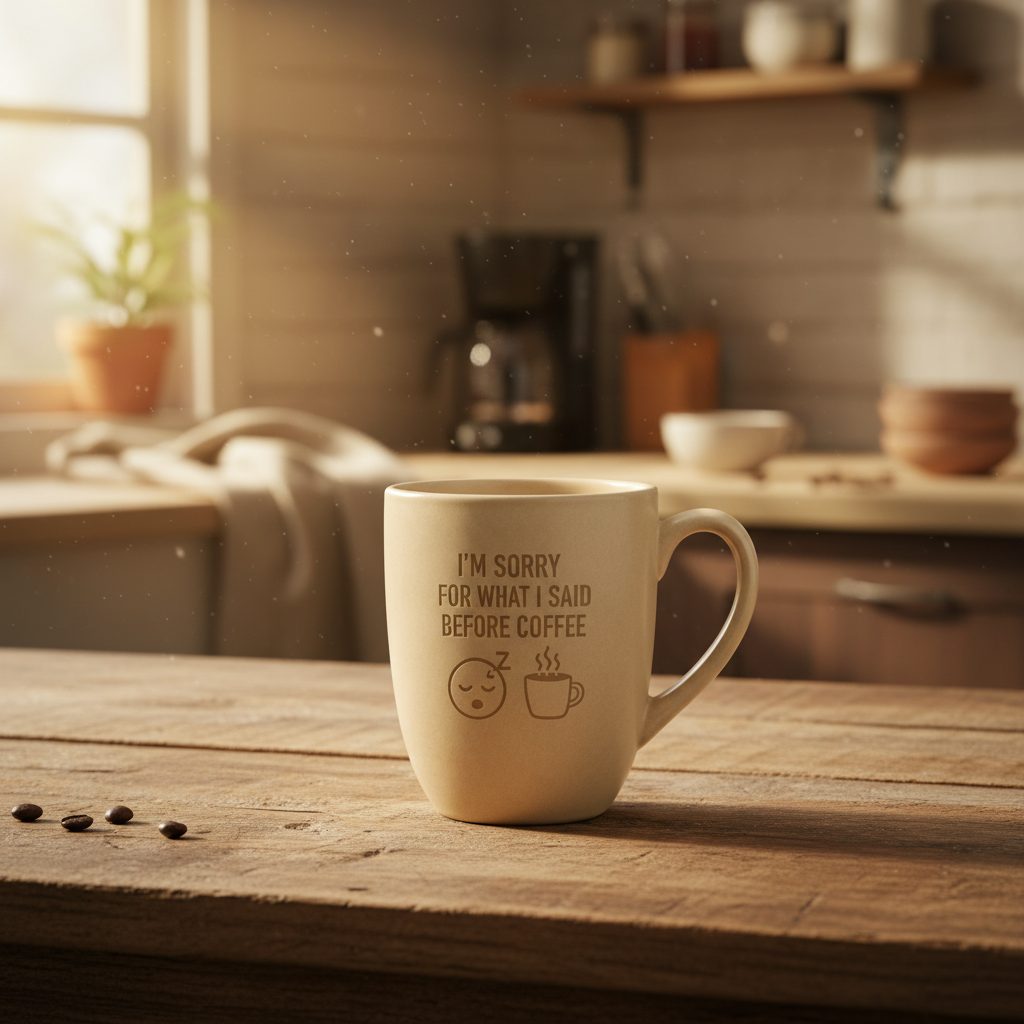 Personalised Engraved Ceramic Mug - Pixel Burn Custom Laser Creations