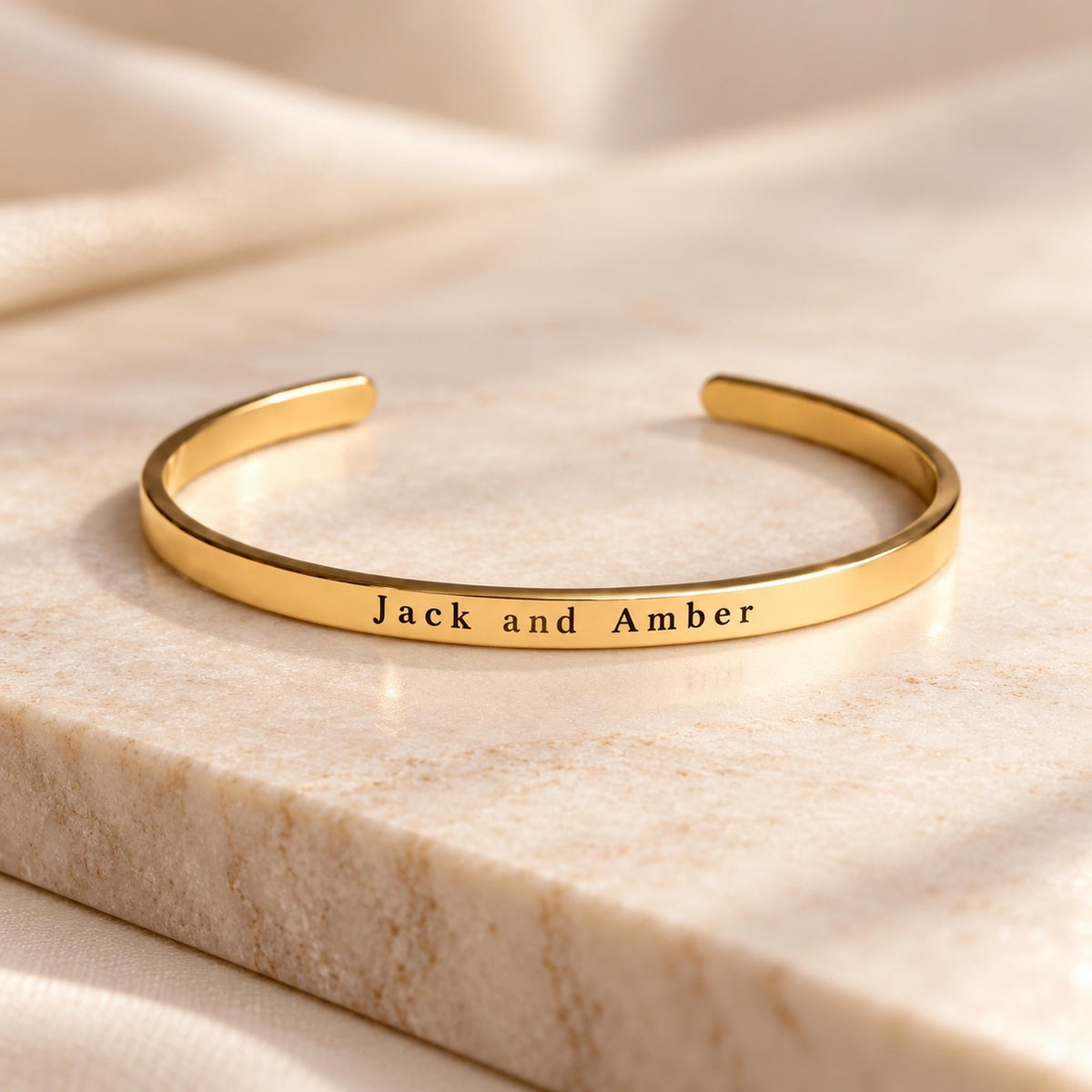 Personalised Engraved Cuff Bangle - Pixel Burn Custom Laser Creations