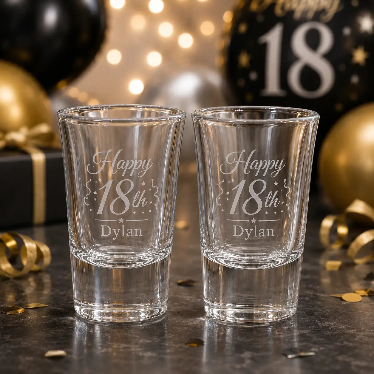 Personalised Engraved Shot Glasses - Pixel Burn Custom Laser Creations