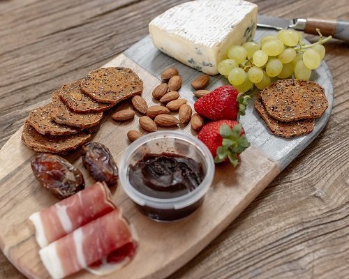 Personalised Grey Marble & Acacia Cheese Board - Pixel Burn Custom Laser Creations