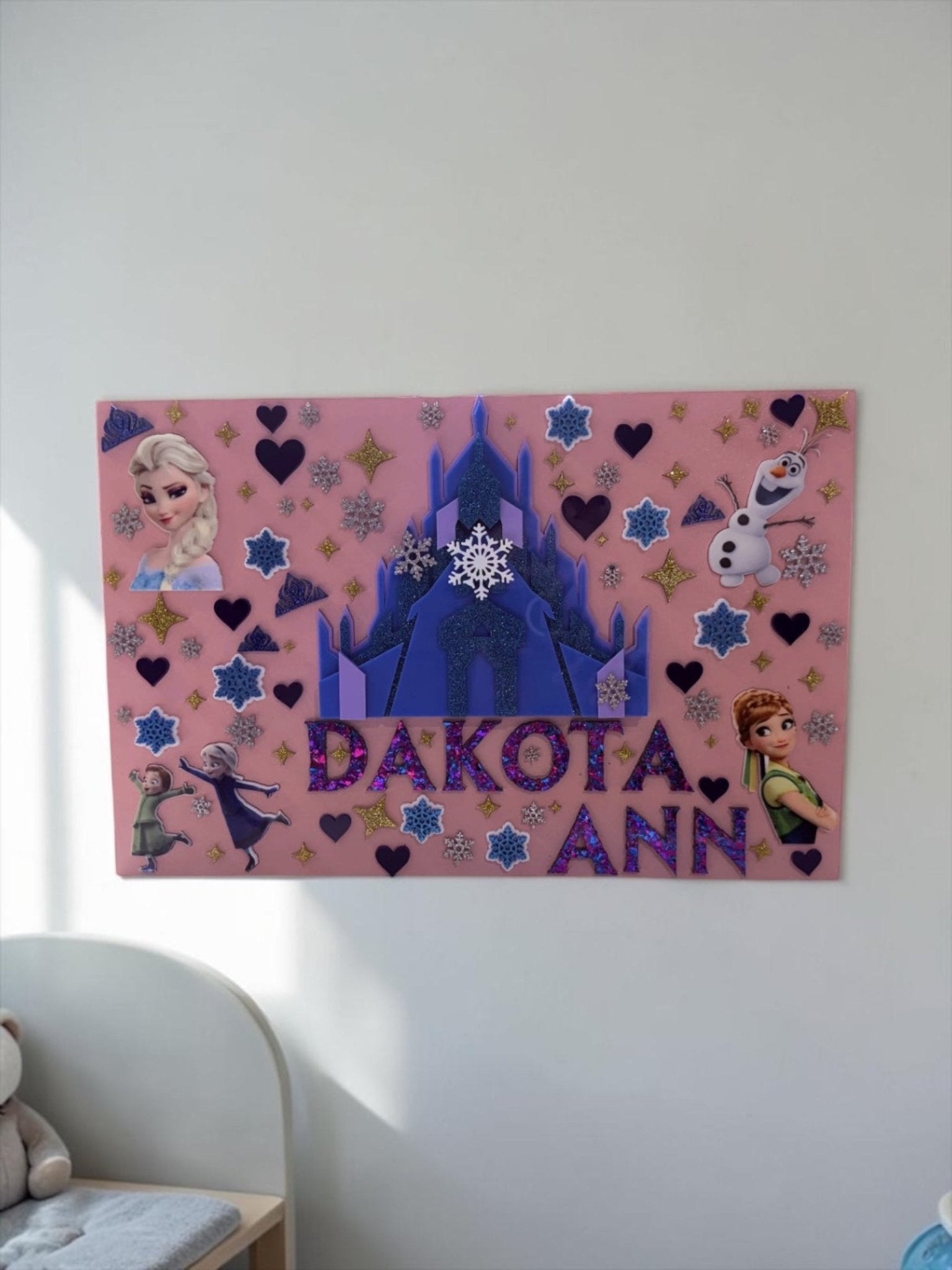 Personalised Kids Triple Layer Name Sign - Pixel Burn Custom Laser Creations