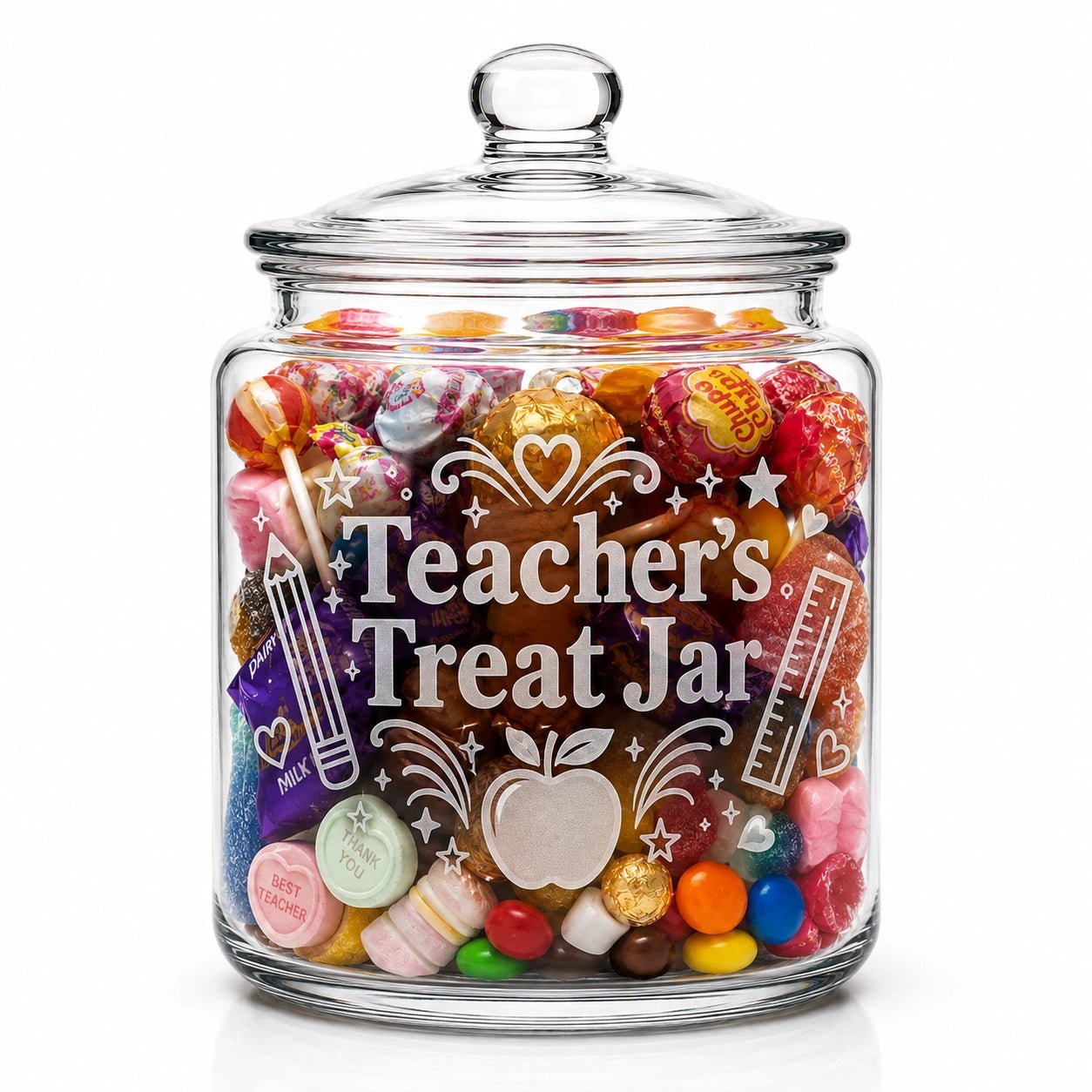 Personalised Lolly Jar - Pixel Burn Custom Laser Creations