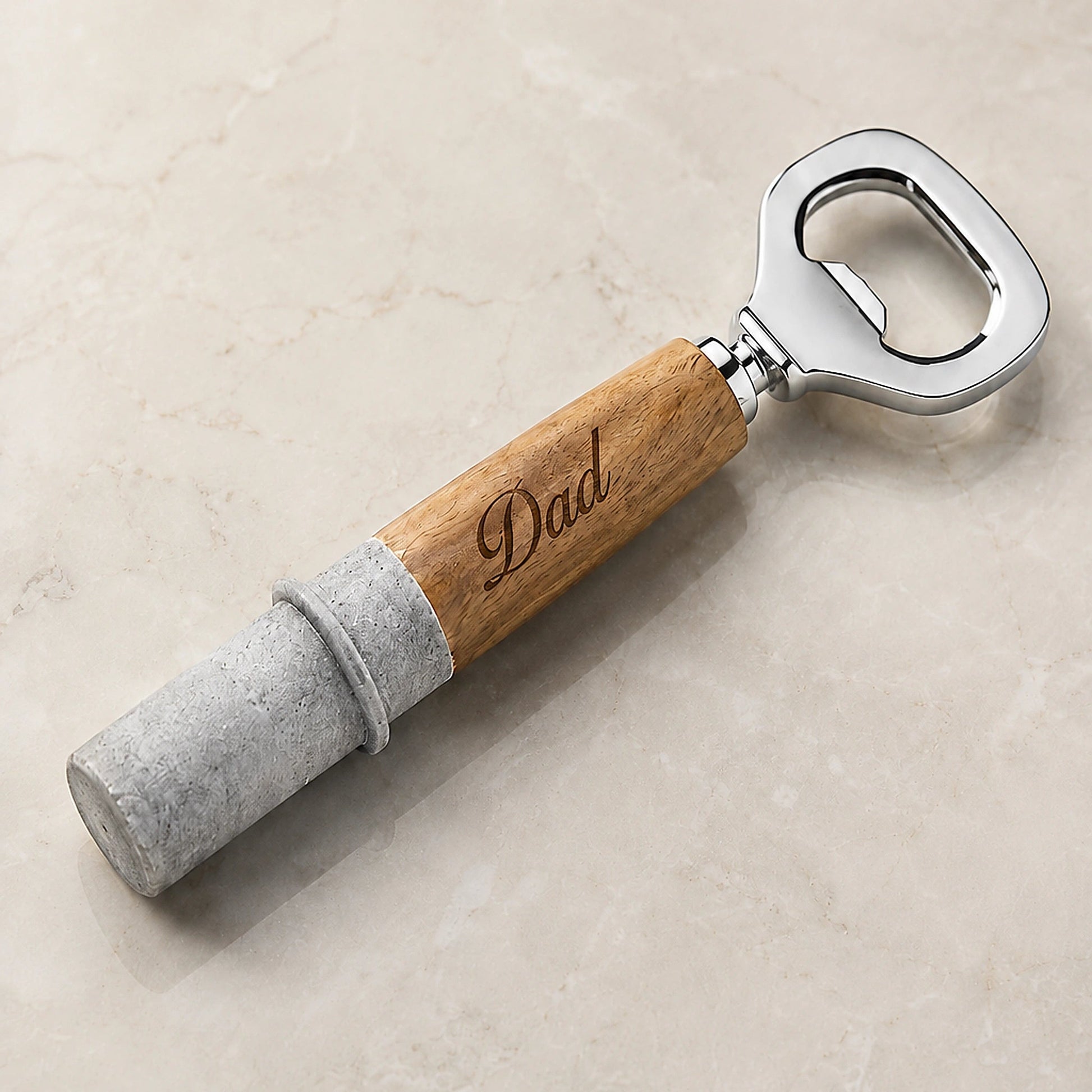 Personalised Marble Bottle Opener - Pixel Burn Custom Laser Creations