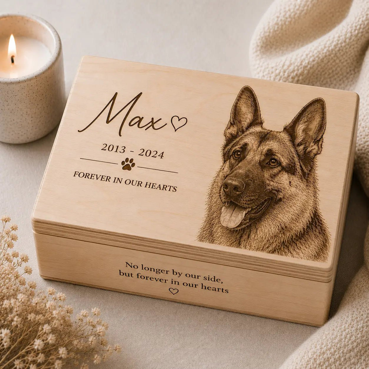 Personalised Pet Memorial Urn Box