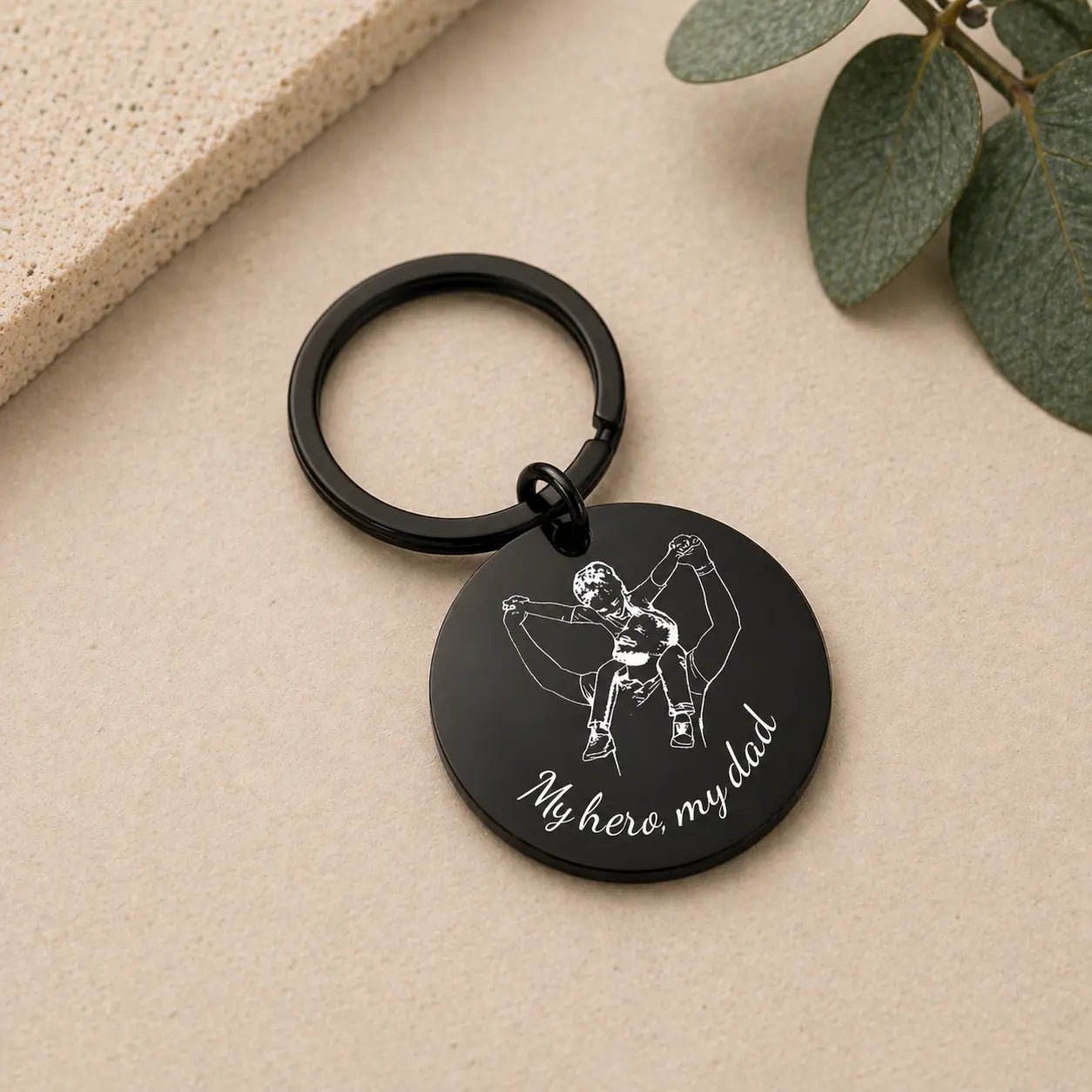 Personalised Photo Engraved Keyring - Pixel Burn Custom Laser Creations