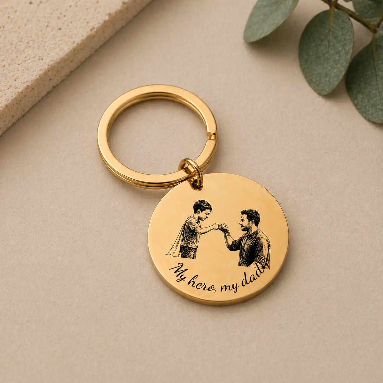 Personalised Photo Engraved Keyring - Pixel Burn Custom Laser Creations