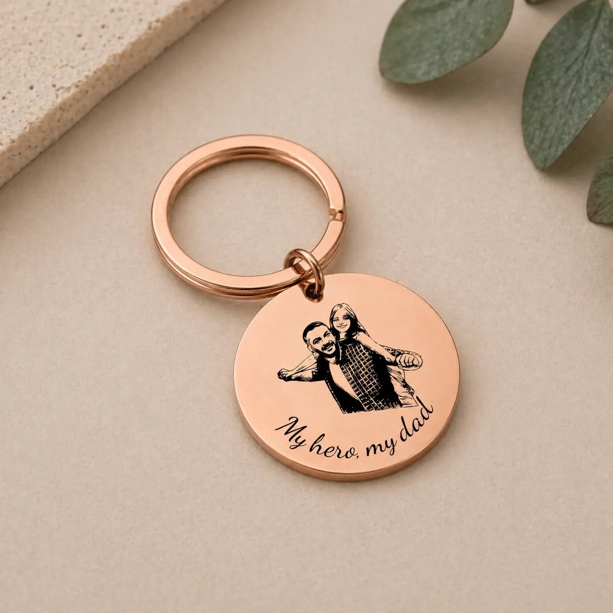 Personalised Photo Engraved Keyring - Pixel Burn Custom Laser Creations