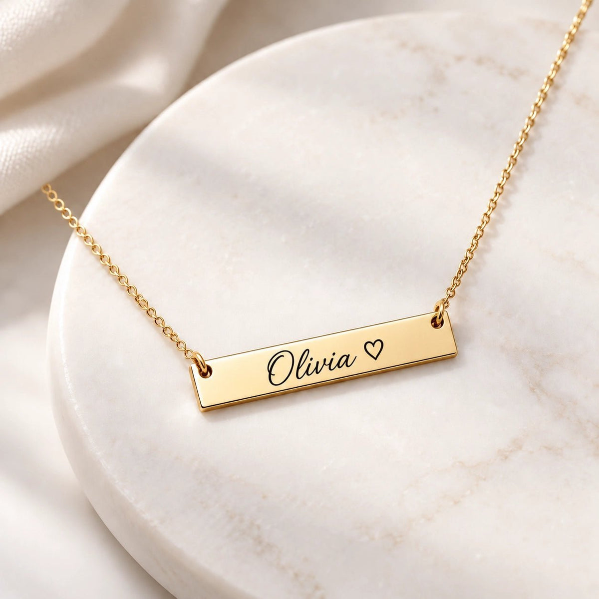 Personalised Stainless Steel Bar Necklace - Pixel Burn Custom Laser Creations