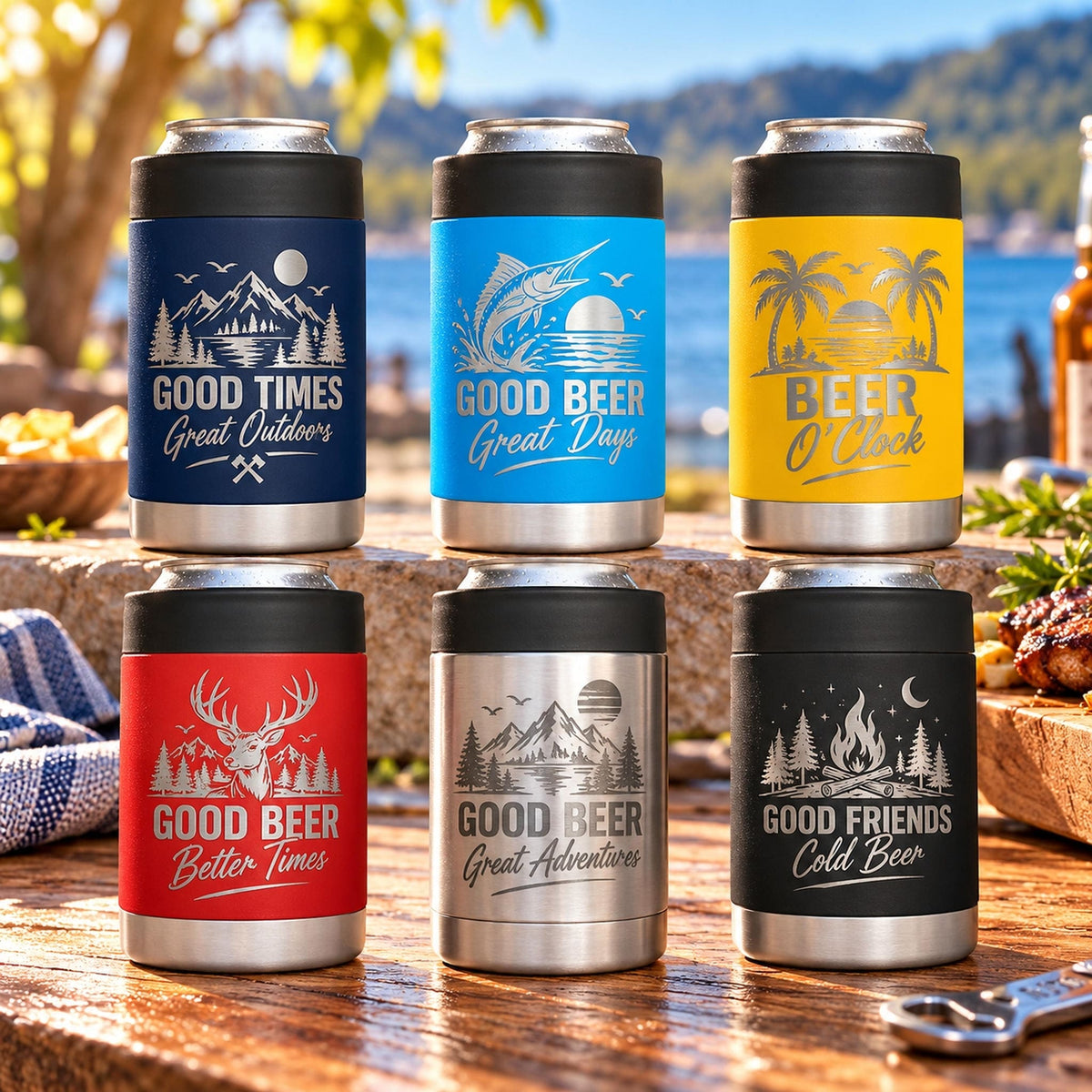Personalised Stainless Steel Stubby Cooler